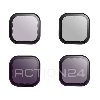 Набор светофильтров для GoPro Hero 12, 11, 10, 9 Telesin (ND 3 шт + CPL 1 шт)